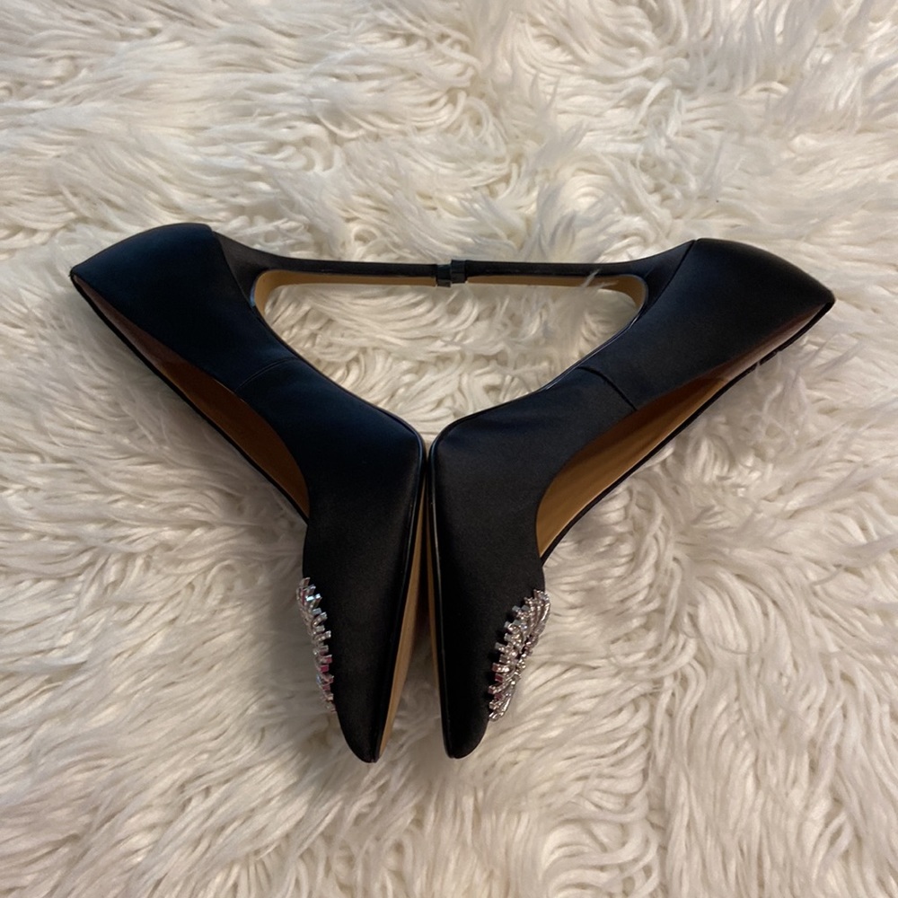 Very elegant Express high heel shoes size 10 brand new color black with silver - Picture 5 of 16